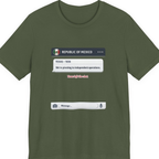Texas Independence Group Chat Premium Tee - Military Green front