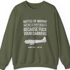 Battle of Midway Sweatshirt - Military Green front