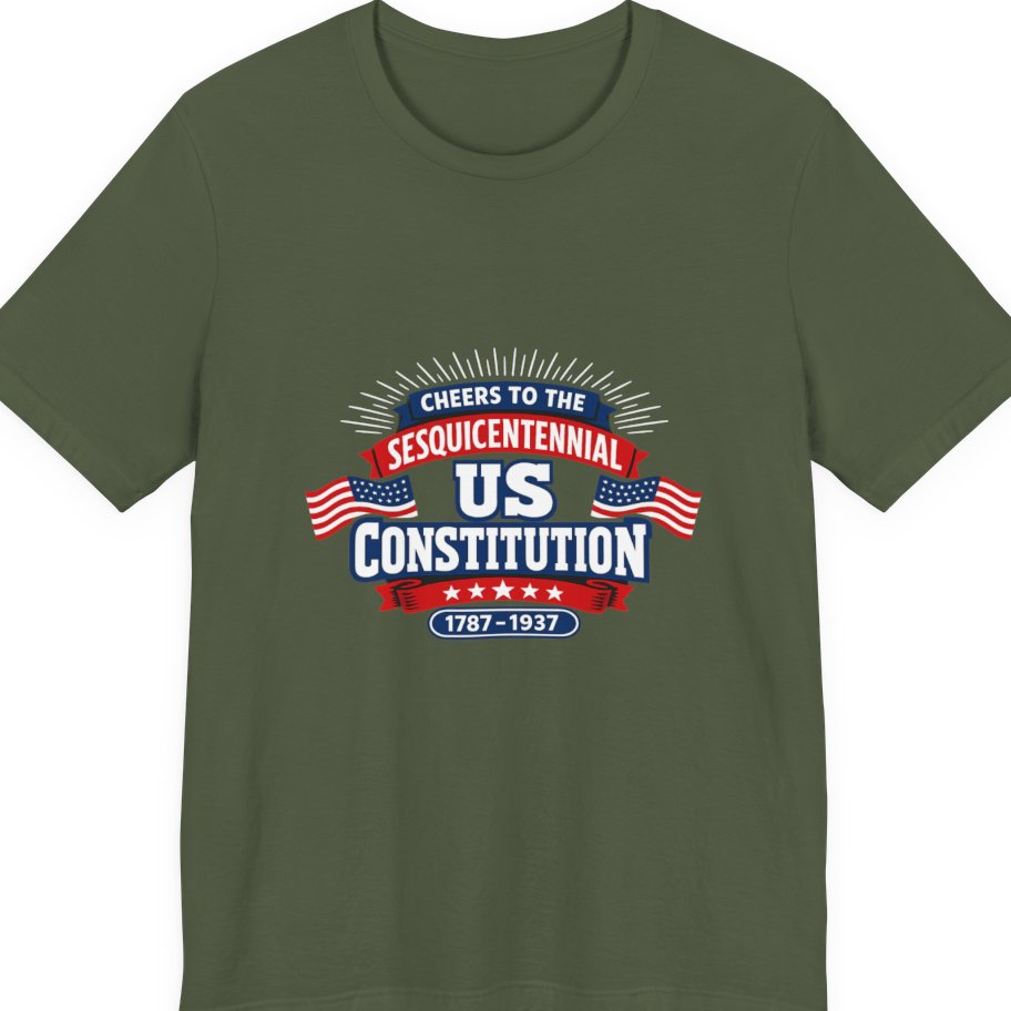 Cheers To The Sesquicentennial Us Premium Tee - Military Green front