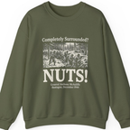 Bastogne Nuts Defiance Sweatshirt - Military Green front