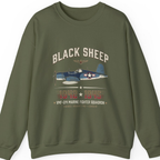 Black Sheep Squadron Crest Sweatshirt - Military Green front