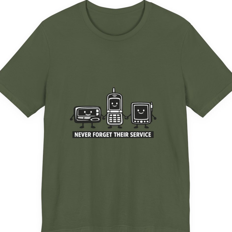 Never Forget Their Service Obsolete Premium Tee - Military Green front