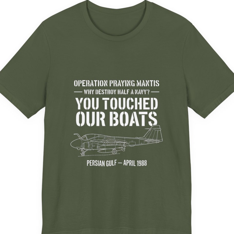 Operation Praying Mantis Premium Tee - Military Green front