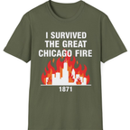 Great Chicago Fire Classic T-Shirt - Military Green front