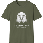 Stressed Eagle Fine Since T-Shirt - Military Green front