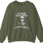 Patton Good Plan Sweatshirt - Military Green front