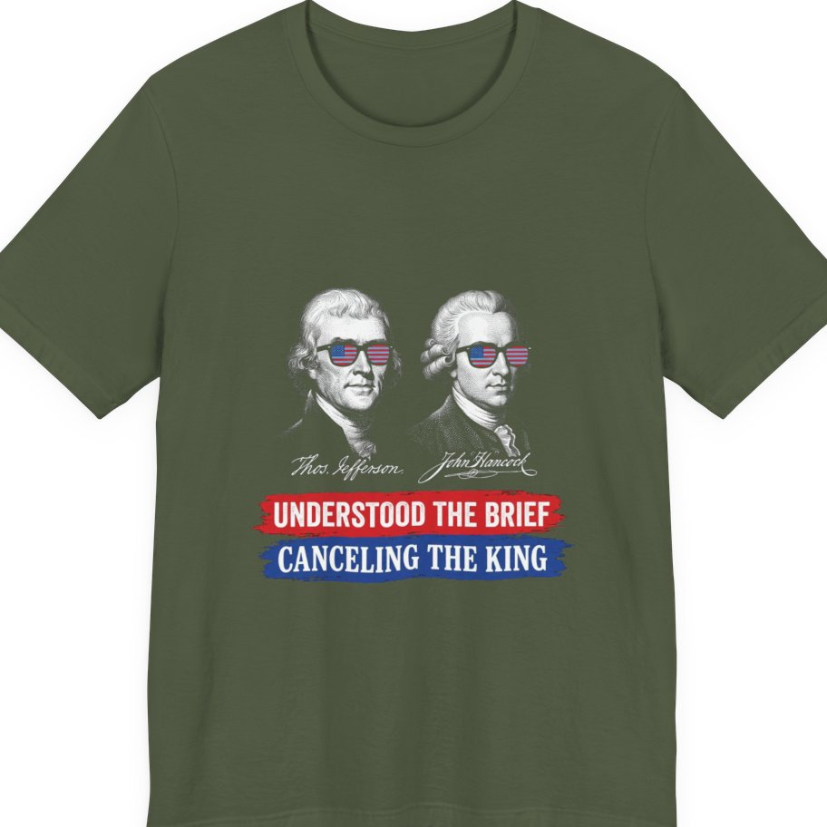 Jefferson Hancock Canceling The King Premium Tee - Military Green front