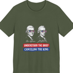 Jefferson Hancock Canceling The King Premium Tee - Military Green front