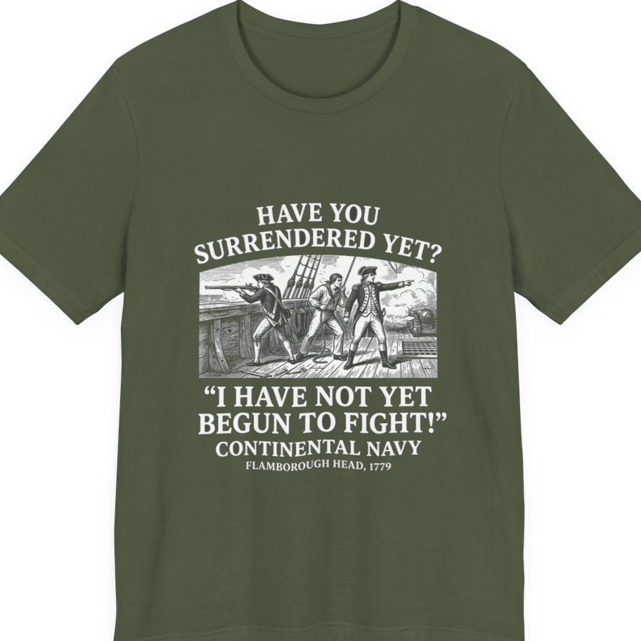Not Yet Begun To Fight Premium Tee - Military Green front