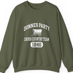 Donner Party Cross Country Team Sweatshirt - Military Green front