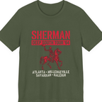 Sherman Deep South Tour Vintage Premium Tee - Military Green front