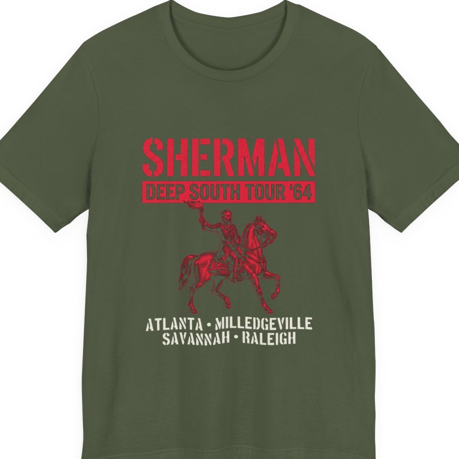 Sherman Deep South Tour Vintage Premium Tee - Military Green front