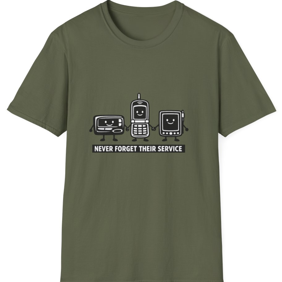 Never Forget Their Service Obsolete T-Shirt - Military Green front