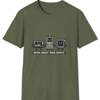 Never Forget Their Service Obsolete T-Shirt - Military Green front