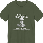 Patton Good Plan Premium Tee - Military Green front