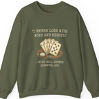 Dead Mans Hand Poker Sweatshirt - Military Green front