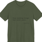 Imperialism Parental Warning Quote Premium Tee - Military Green front