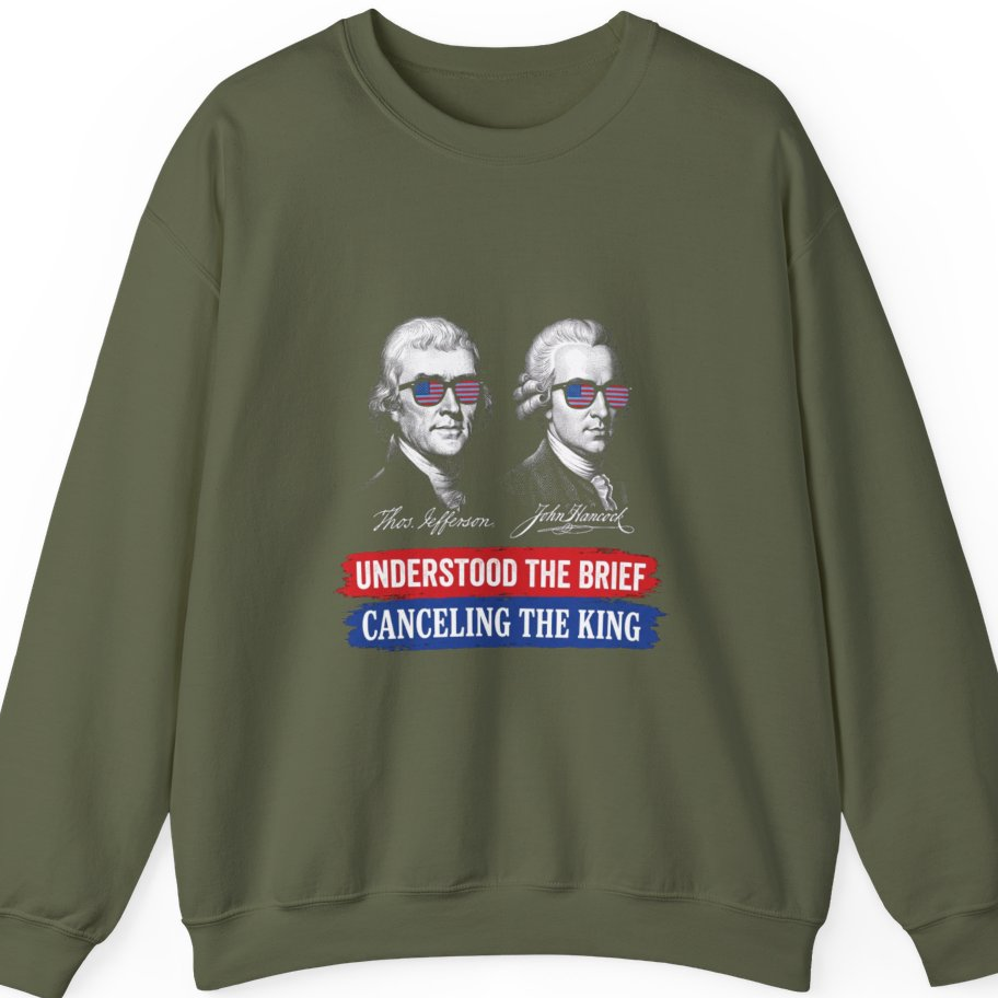 Jefferson Hancock Canceling The King Sweatshirt - Military Green front