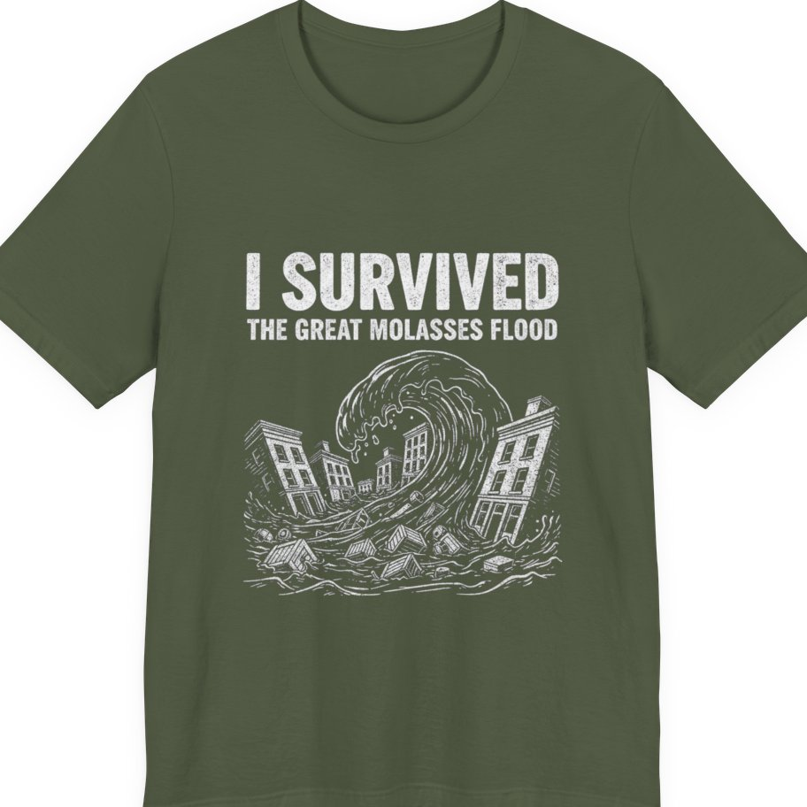 Great Molasses Flood Premium Tee - Military Green front