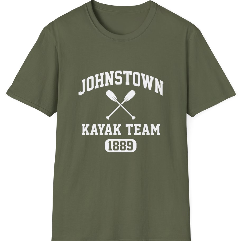 Johnstown Kayak Team T-Shirt - Military Green front