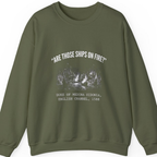 Spanish Armada Fire Ships Sweatshirt - Military Green front