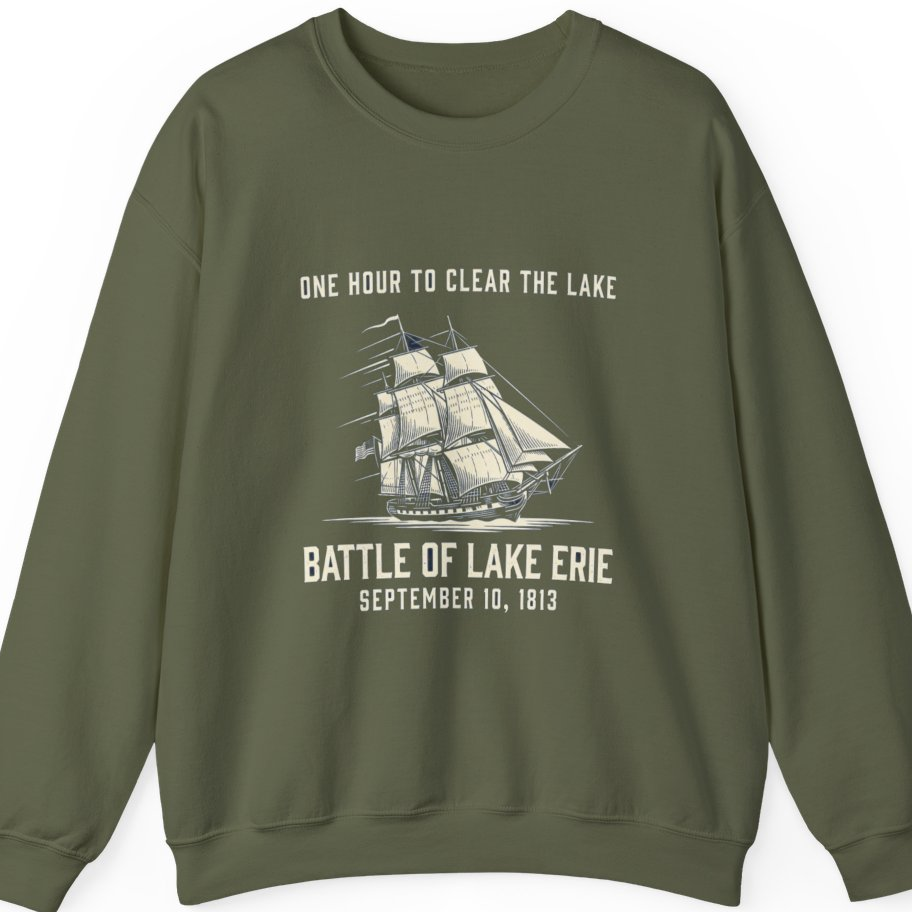 Battle of Lake Erie Sweatshirt - Military Green front