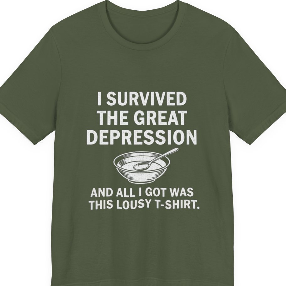 Great Depression Premium Tee - Military Green front