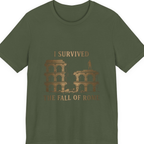 I Survived The Fall of Premium Tee - Military Green front