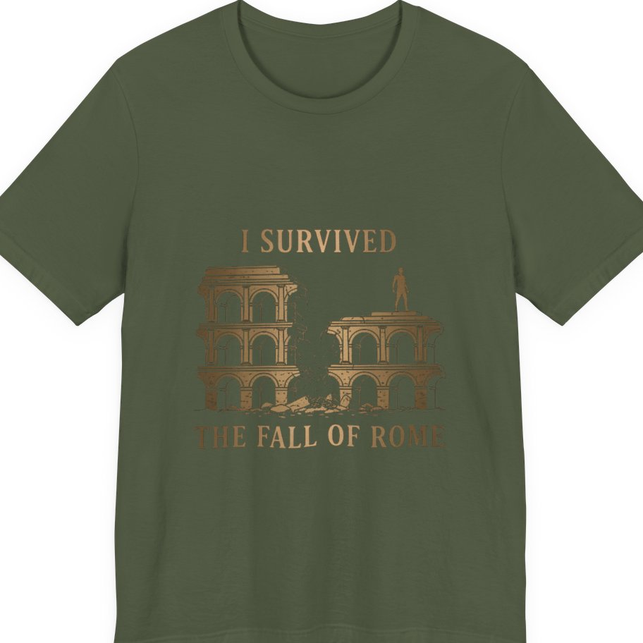 I Survived The Fall of Premium Tee - Military Green front