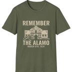 Remember the Alamo March 6th T-Shirt - Military Green front