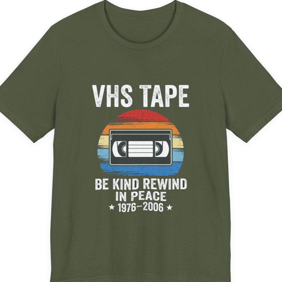 Vhs Tape Memorial Premium Tee - Military Green front