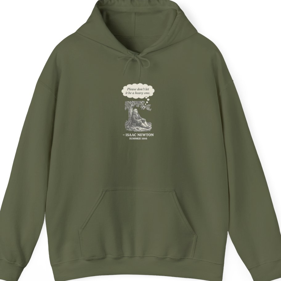 Newton Gravity Anxiety Hoodie - Military Green front
