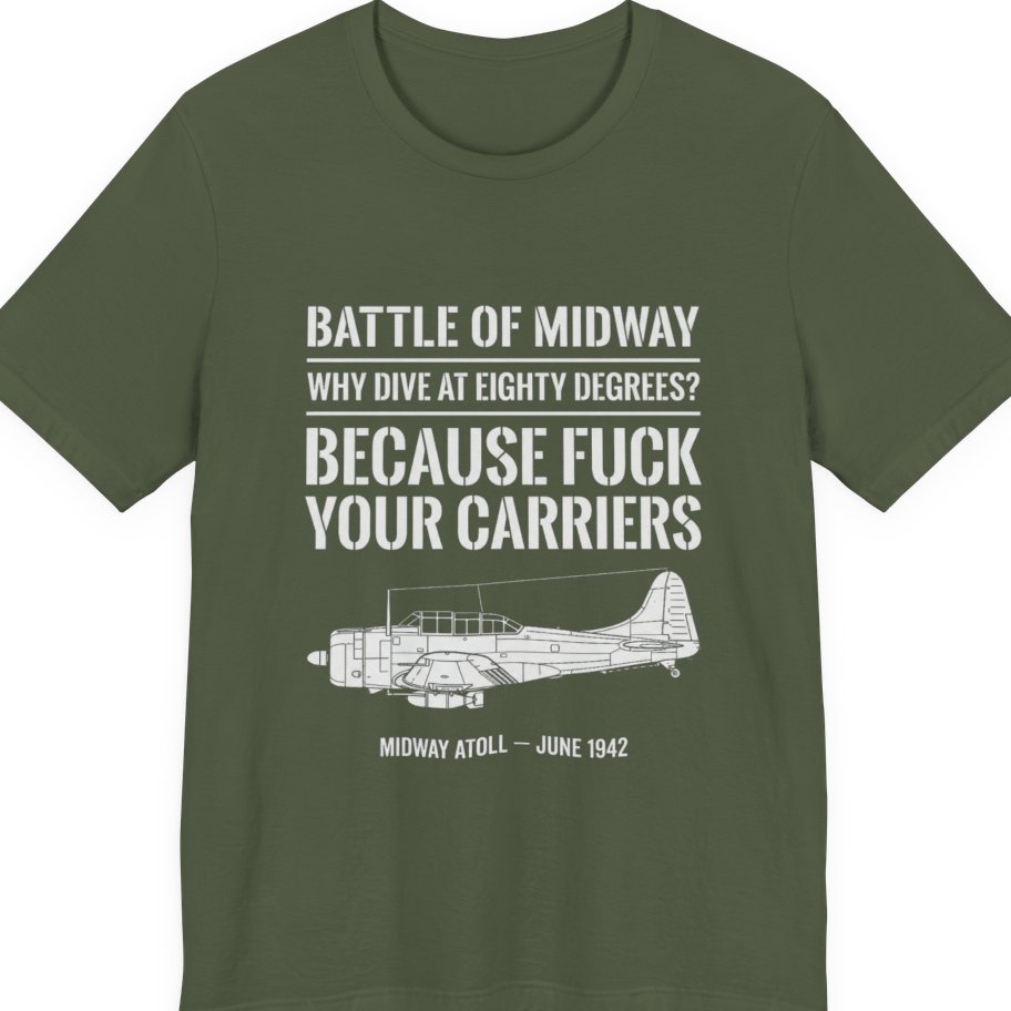Battle of Midway Premium Tee - Military Green front