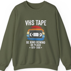 Vhs Tape Memorial Sweatshirt - Military Green front