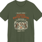 Valley Forge Winter Camping Premium Tee - Military Green front