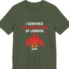 I Survived The Great Fire Premium Tee - Military Green front