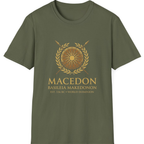 Macedonian Empire Crest T-Shirt - Military Green front