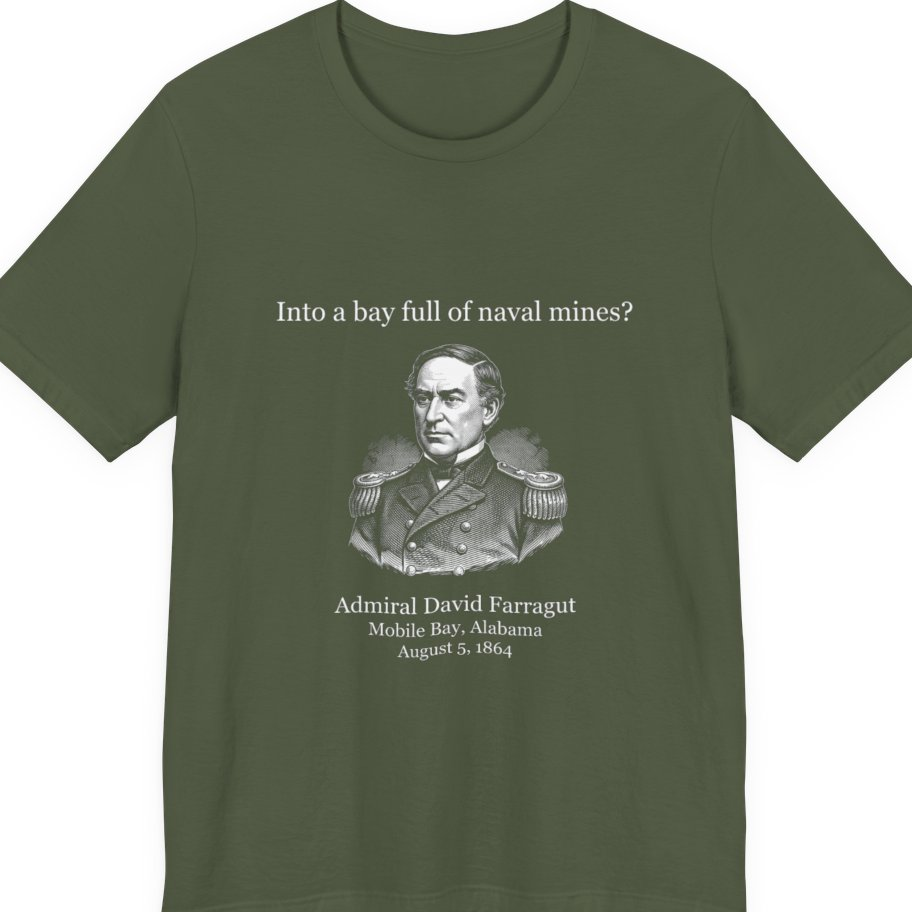 Mobile Bay Minefield Premium Tee - Military Green front