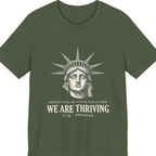 Lady Liberty We Are Thriving Premium Tee - Military Green front