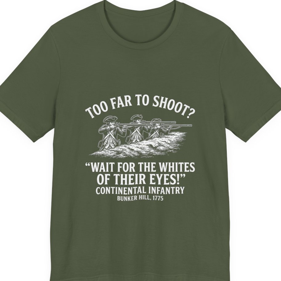 Whites of Their Eyes Bunker Premium Tee - Military Green front