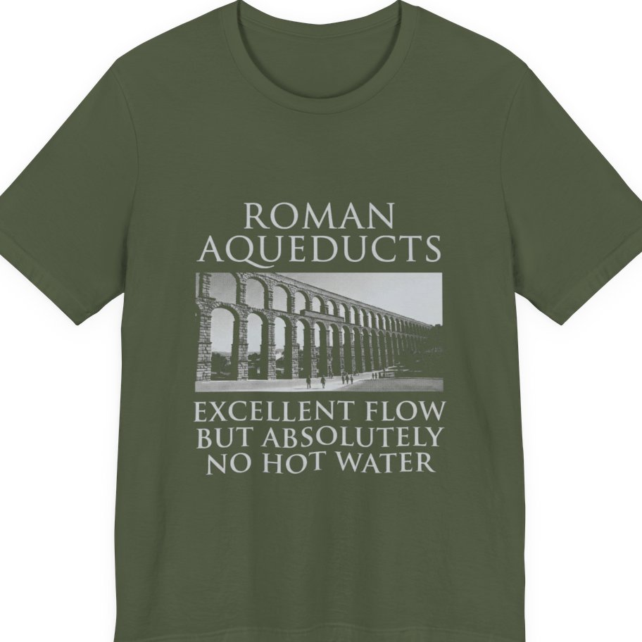 Roman Aqueducts Service Review Premium Tee - Military Green front