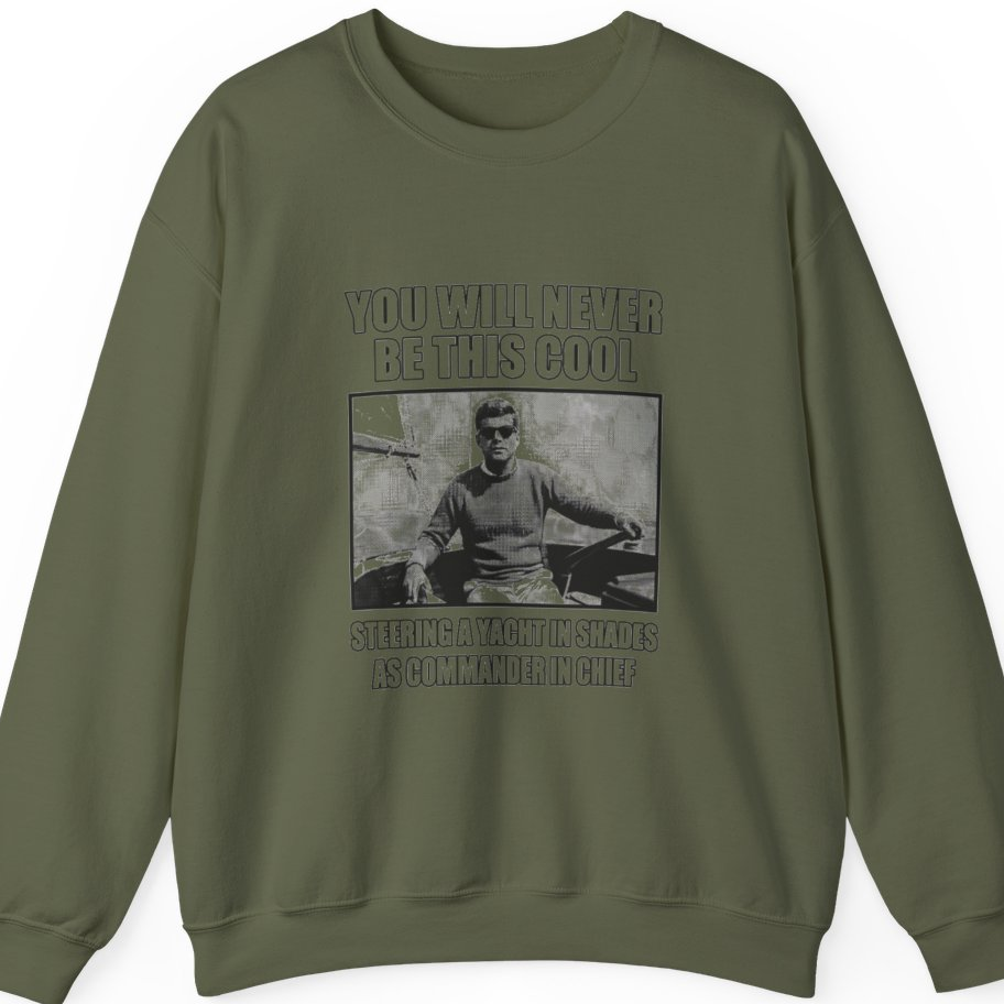 Jfk Yacht Sunglasses Flex Sweatshirt - Military Green front