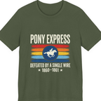 Pony Express Memorial Premium Tee - Military Green front