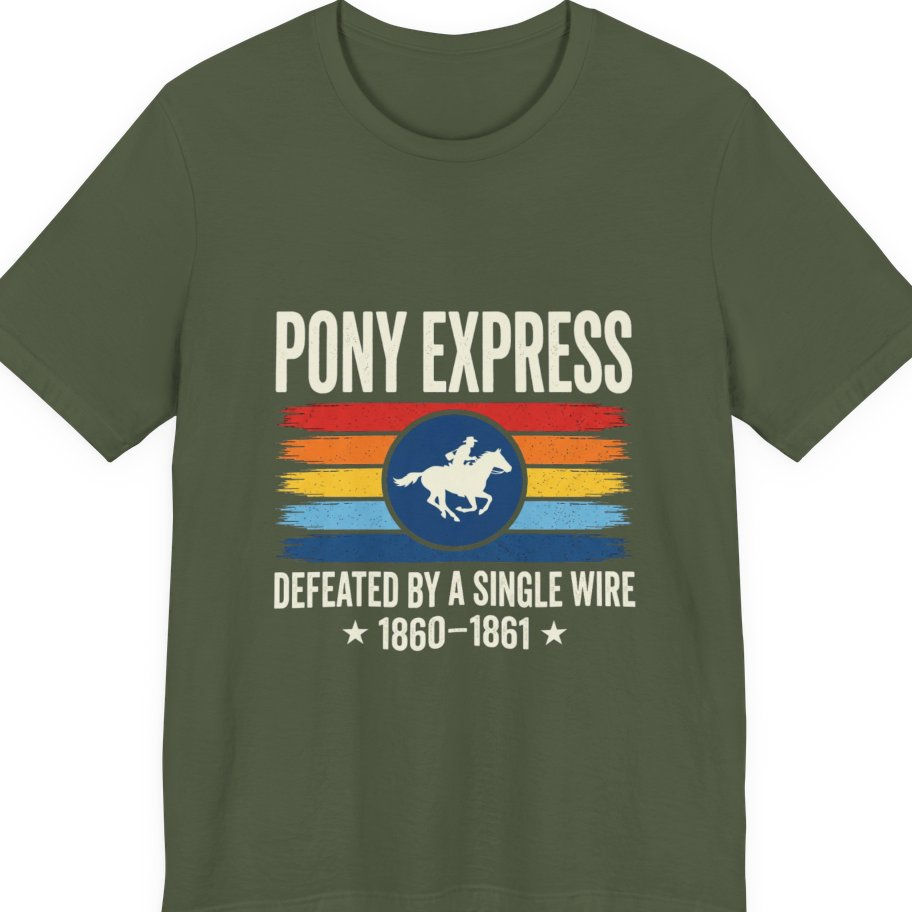 Pony Express Memorial Premium Tee - Military Green front