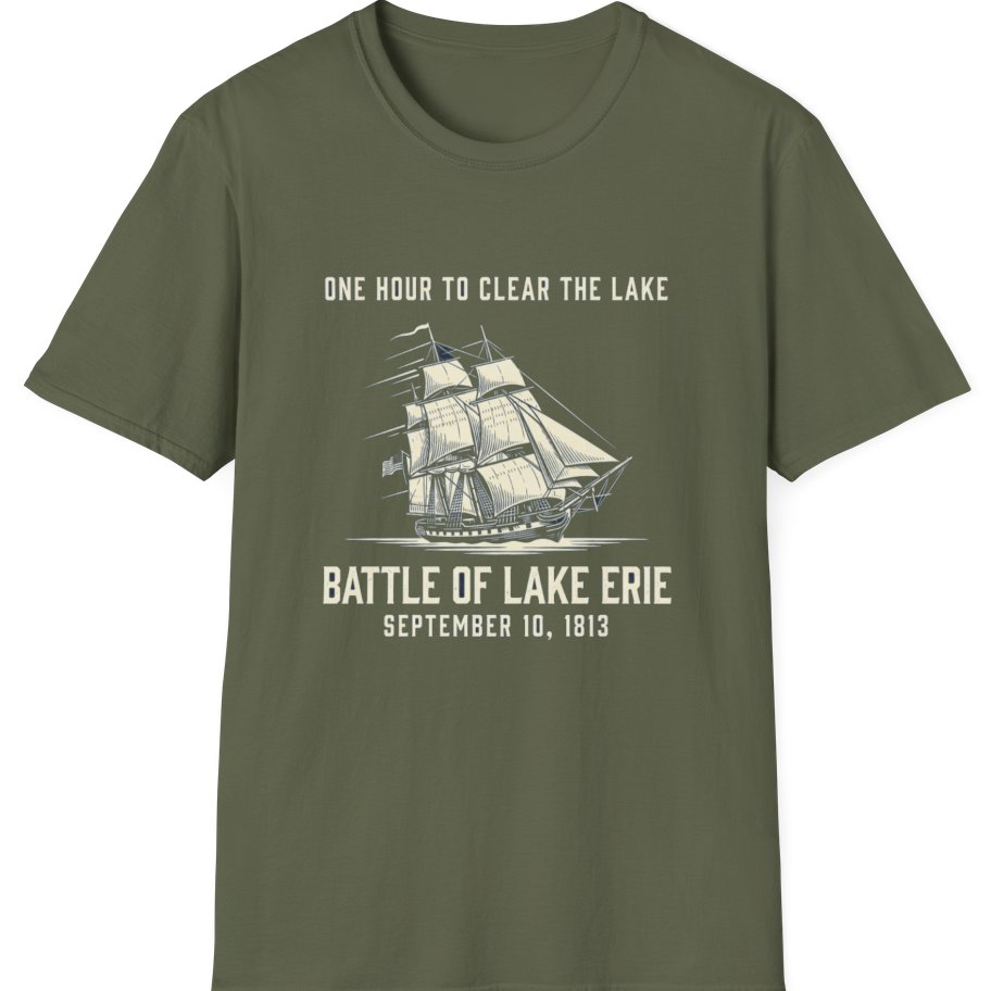 Battle of Lake Erie T-Shirt - Military Green front