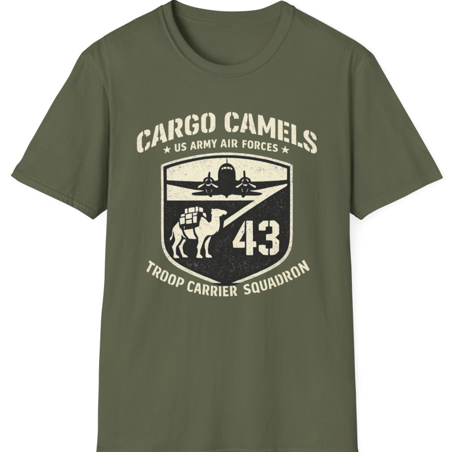 Cargo Camels WWII Usaaf Troop T-Shirt - Military Green front