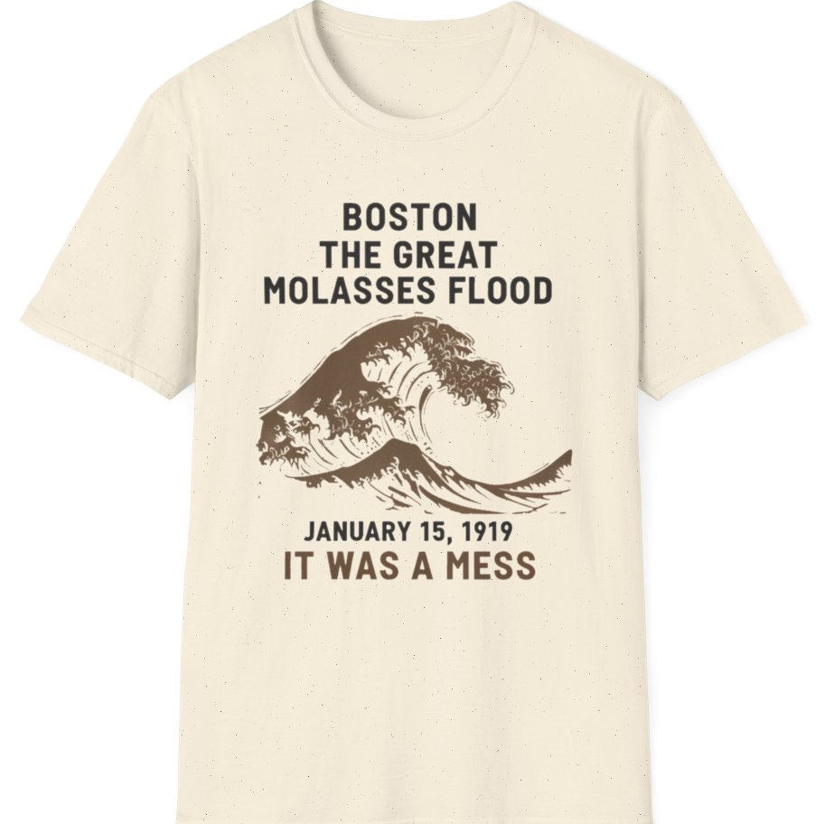 Boston The Great Molasses Flood T-Shirt - Natural front