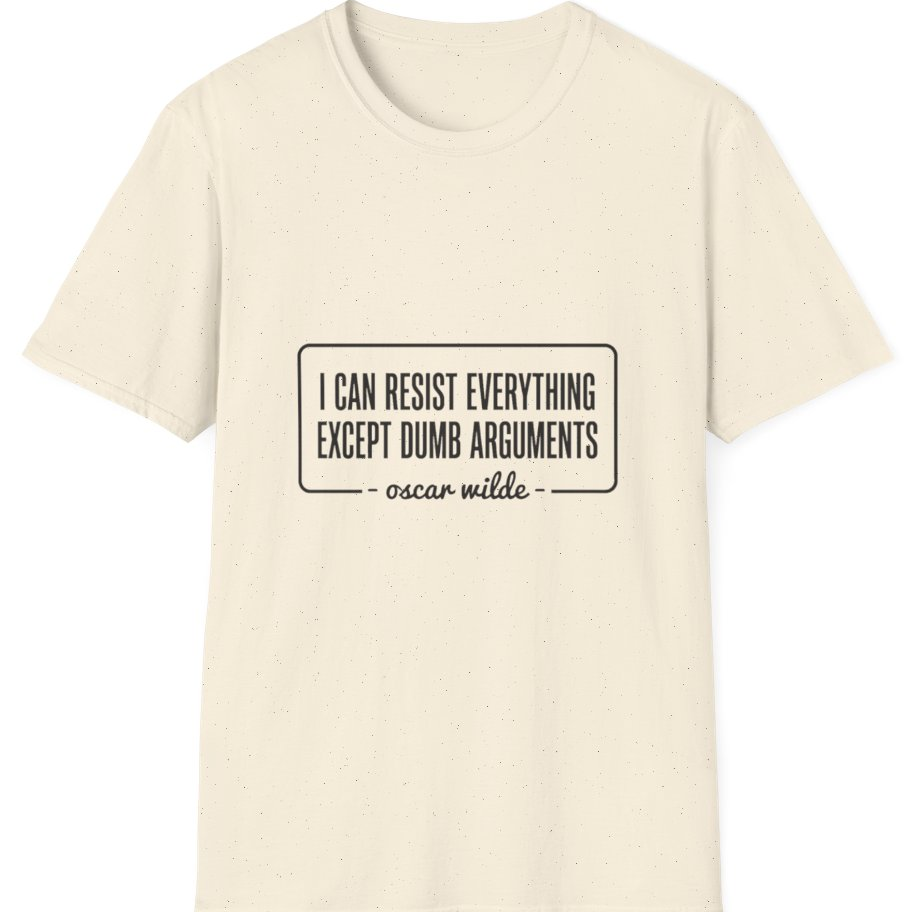 Oscar Wilde Quote T-Shirt - Natural front