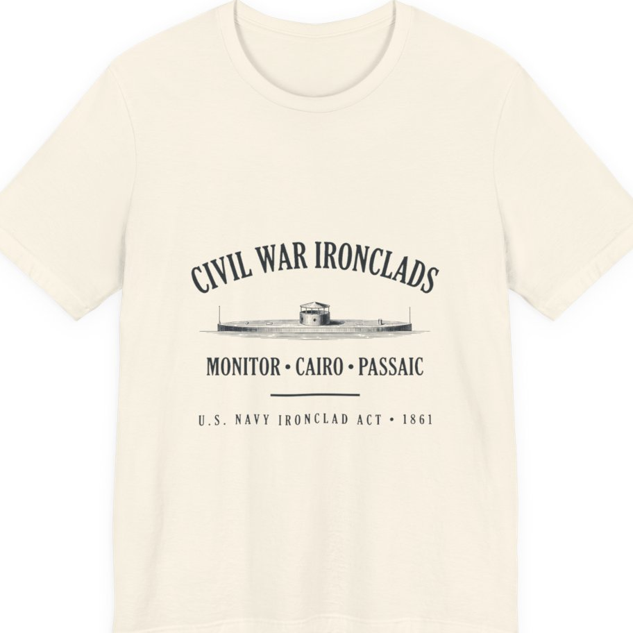 Civil War River Ironclads Premium Tee - Natural front