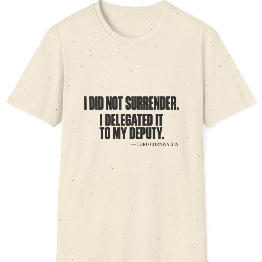 Cornwallis Delegated The Surrender T-Shirt - Natural front